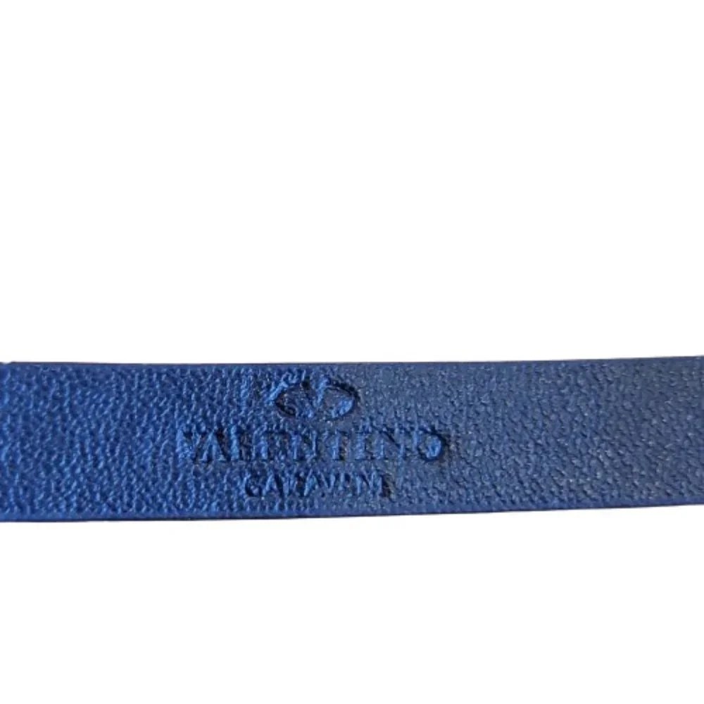 Valentino Garavani V-Logo Signature Leather Bracelet Silver Hardware - Picture 5 of 6
